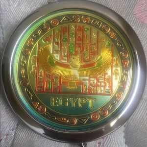 Vintage double mirror, round